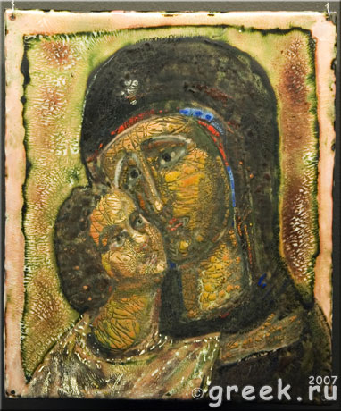 Богородица с младенцем. Николай Мастеропулос. 1988. Коллекция Г. Илиадиса