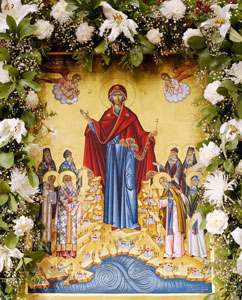Икона «Собор святых русских афонцев» написана к выставке