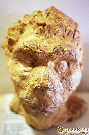 Макет головы древнего человека, восстановленный по методу Герасимова