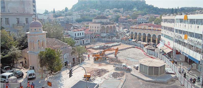 Реконструкция площади Монастираки в Афинах