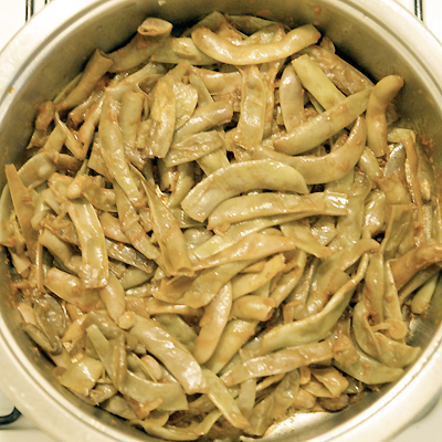 Рецепты греческой кухни: Фасолакья прасина ладера (блюдо из зеленой стручковой фасоли)