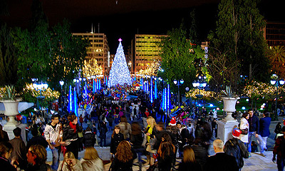 В Афинах Рождество будут праздновать месяц