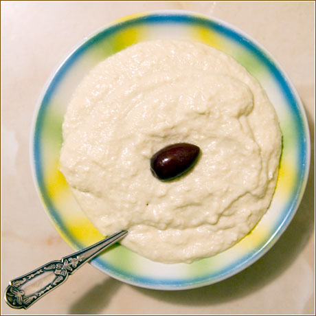 Постные блюда греческой кухни: Тарамосалата (закуска из рыбьей икры)