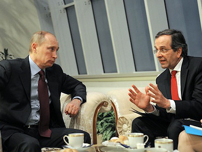 Владимир Путин провёл деловую встречу с Премьер-министром Греции Антонисом Самарасом